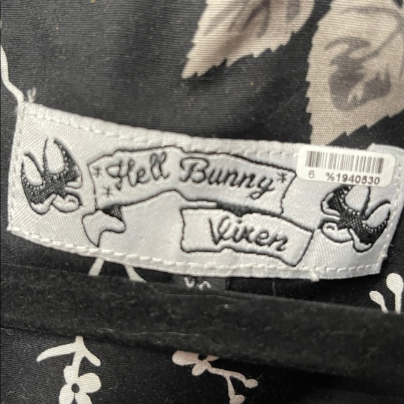 🖤 NWOT Hell Bunny Vixen Natalia Rose Retro Rockabilly Swing Dress Size XS - Picture 4 of 9